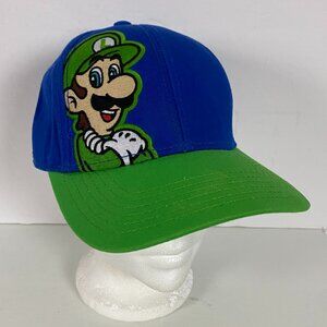 Nintendo Super Mario Luigi Snapback Hat Youth Adjustable 2014